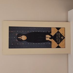 Adorable Laugh More Cat Print with Mat